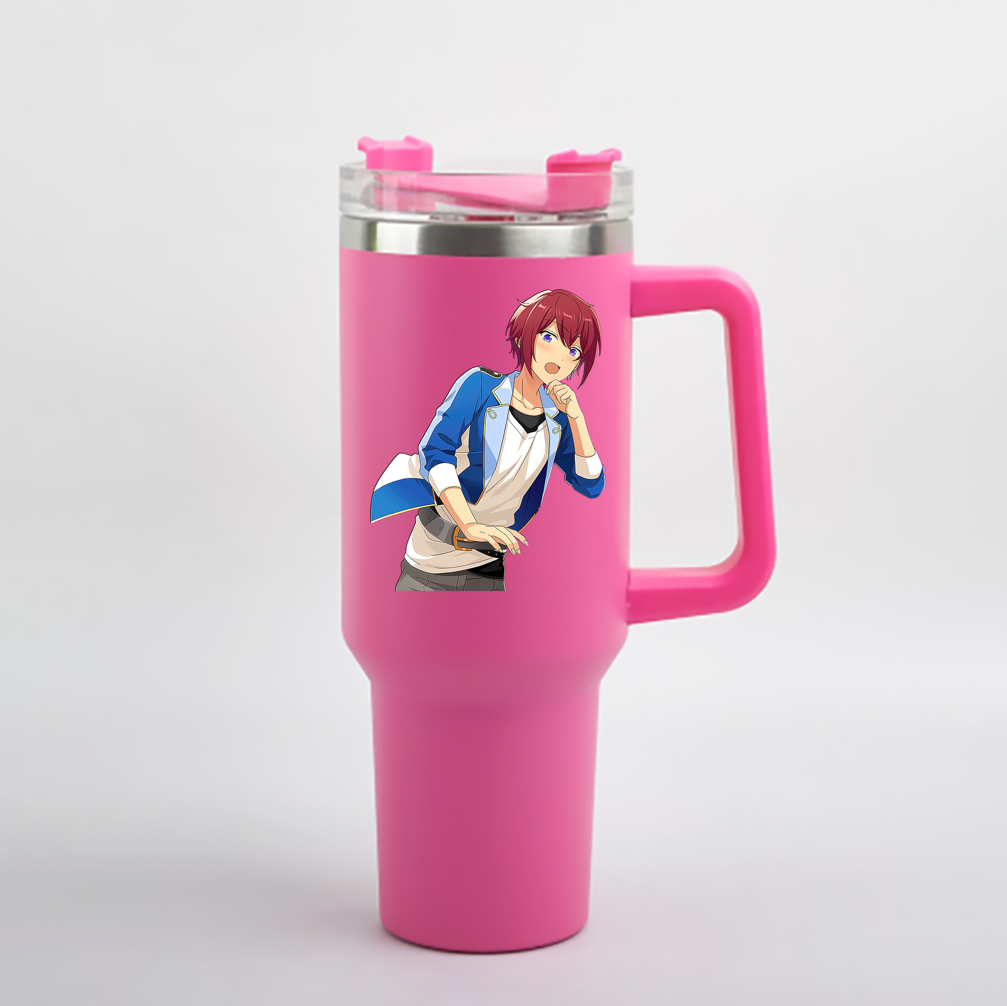 （画像用） あんさんぶるスターズ! Ensemble Stars 1200mL車用タンブラー - クリスタルステッカー（プラスチックストロー付き）